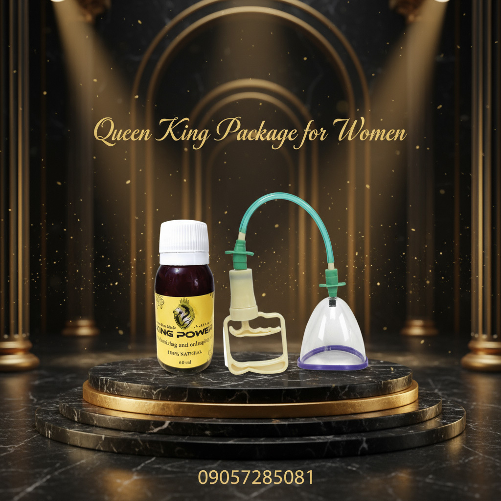  روغن گیاهی کینگ حجم دهنده سینه بانوان King Herbal Oil 60ml – مناسب همراه با دستگاه وکیوم کویین کینگ برای فرم‌دهی طبیعی س 